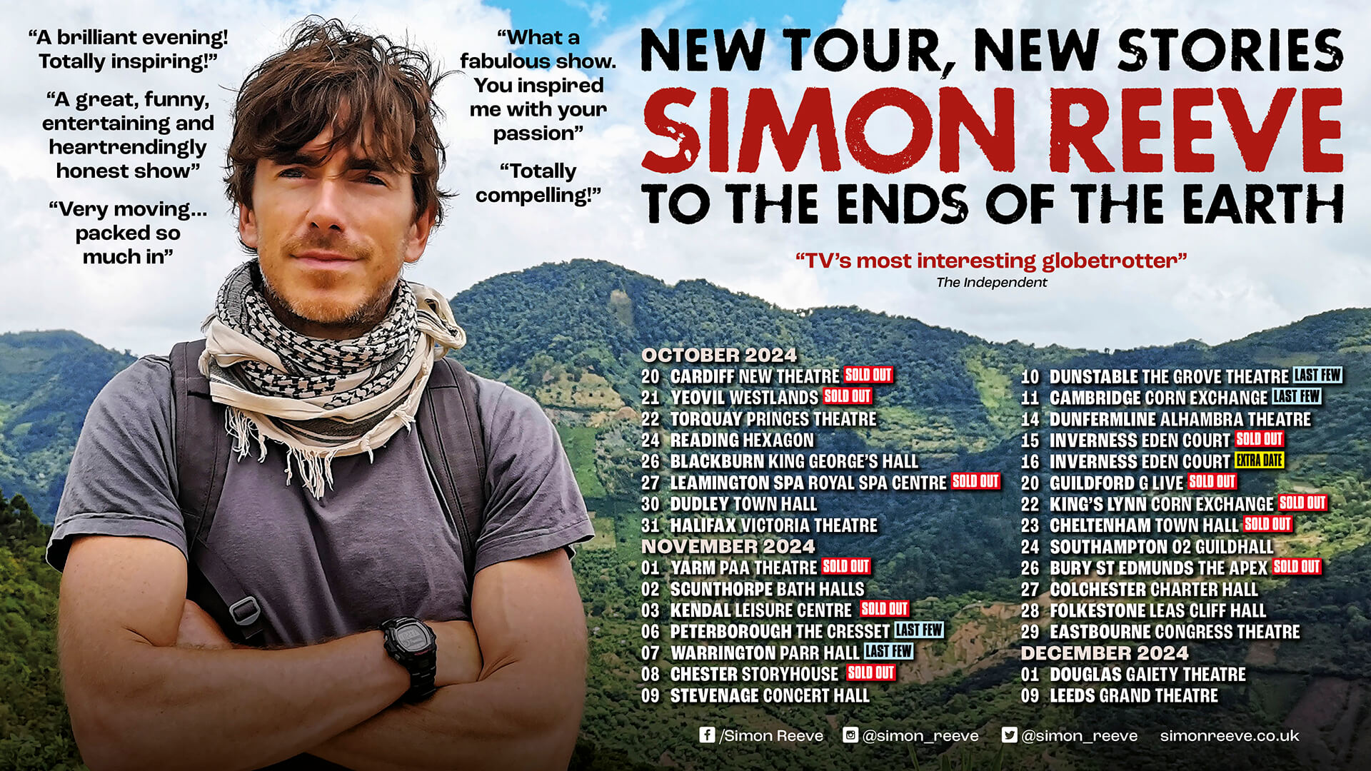 Simon Reeve - To The Ends Of the Earth Tour 2024