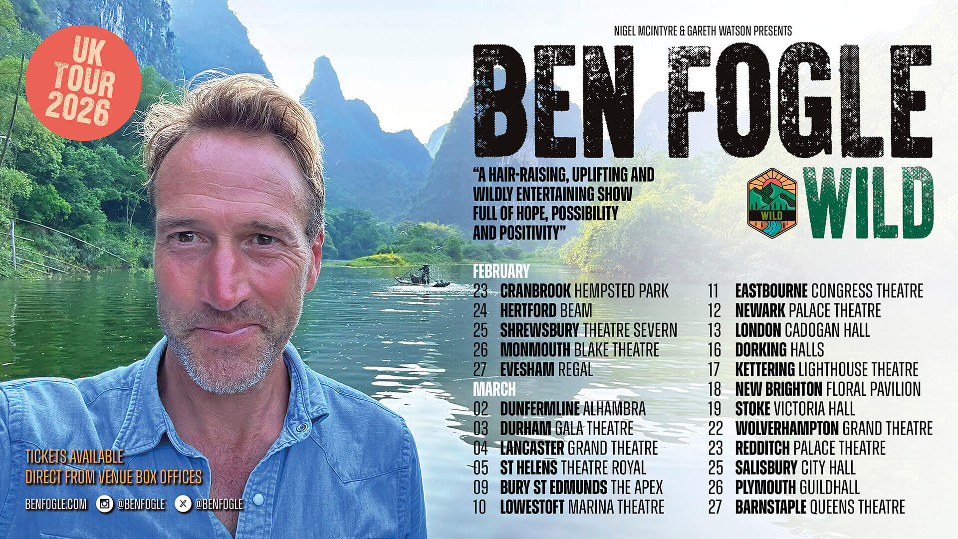 Ben Fogle - WILD tour 2026