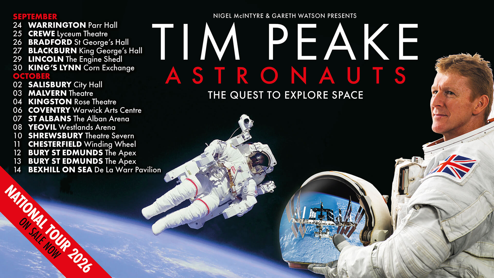 Tim Peake Tour 2026